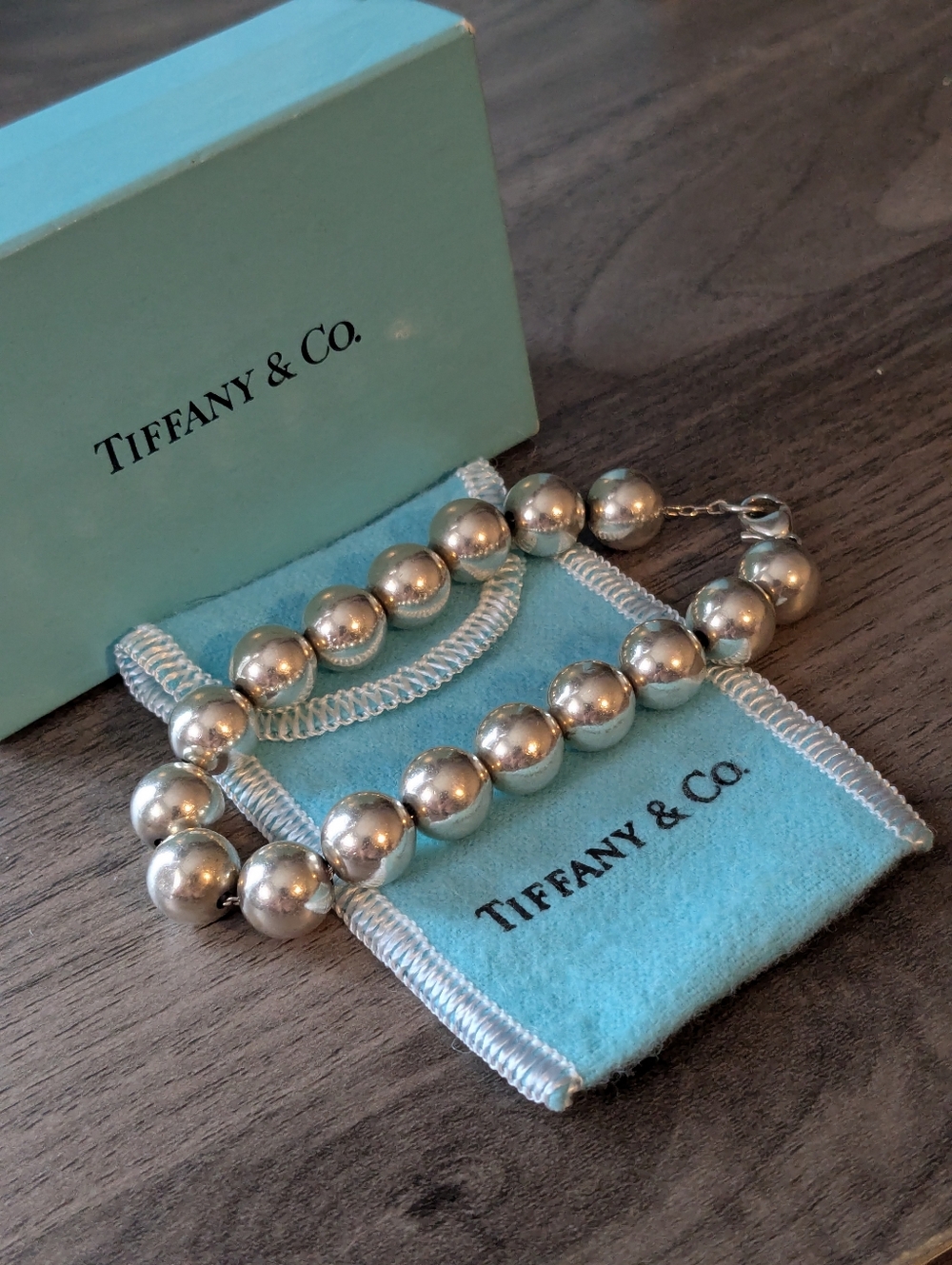 Tiffany & Co. Polished Silver Bead Bracelet - Picture 4 of 11